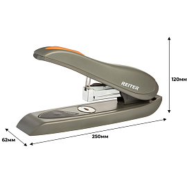 Степлер мощный Reiter RG HS-60 до 60 листов серый/оранжевый (скобы № 23/10)