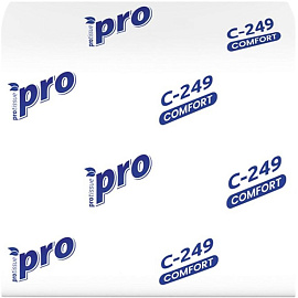 Бумага туалетная листовая Protissue T3 2-слойная белый 40 пачек по 250 листов (С249)