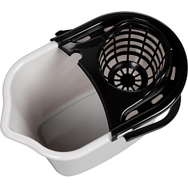 Ведро с отжимом York 10 л пластик (сливной носик) фото Ведро с отжимом York 10 л пластик (сливной носик)