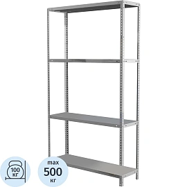 Стеллаж металлический Практик MS (4 полки, 1000x600x1850 мм)