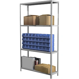 Стеллаж металлический Практик MS (4 полки, 1000x600x1850 мм)