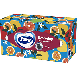 Салфетки косметические Zewa Everyday 2-слойные (250 штук в упаковке)