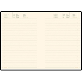 Ежедневник недатированный Bruno Visconti Megapolis Soft искусственная кожа А5 136 листов белый с фиксирующей резинкой (чёрный обрез)