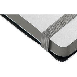 Ежедневник недатированный Bruno Visconti Megapolis Soft искусственная кожа А5 136 листов белый с фиксирующей резинкой (чёрный обрез)