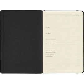 Ежедневник недатированный Bruno Visconti Megapolis Soft искусственная кожа А5 136 листов белый с фиксирующей резинкой (чёрный обрез)