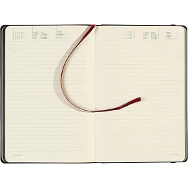 Ежедневник недатированный Bruno Visconti Megapolis Soft искусственная кожа А5 136 листов белый с фиксирующей резинкой (чёрный обрез)