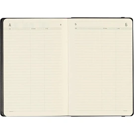 Ежедневник недатированный Bruno Visconti Megapolis Soft искусственная кожа А5 136 листов белый с фиксирующей резинкой (чёрный обрез)