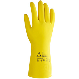 Перчатки латексные Jeta Safety Atom Universal JL711 с хлопковым напылением чёрные (размер 9, L)