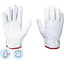 Перчатки рабочие защитные Jeta Safety Smithcraft JLE421 кожаные белые (размер 10 (XL))