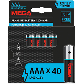 Батарейка ААА мизинчиковая ProMega jet (40 штук в упаковке)
