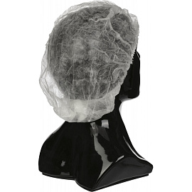 Шапочка-клип одноразовая Шарлотта белая (100 штук в упаковке)