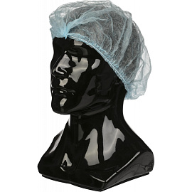 Шапочка-клип одноразовая Шарлотта голубая (100 штук в упаковке)