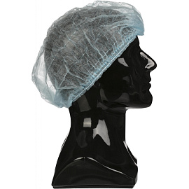 Шапочка-клип одноразовая Шарлотта голубая (100 штук в упаковке)