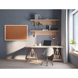 Доска пробковая Attache (Attache Economy) 100х150 см Classic деревянная рама