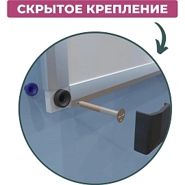 Доска магнитно-маркерная Attache (Attache Economy) Ultra Black 90x120 см односекционная с лаковым покрытием (полочка для маркеров)