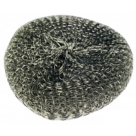 Губка-мочалка для посуды металлическая 8x8 см 34 г (3 штуки в упаковке)