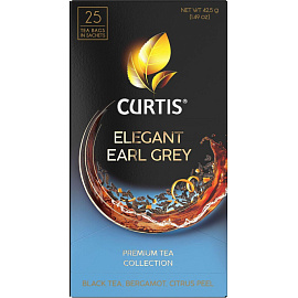 Чай черный Curtis Elegant Earl Grey 25 сашет (бергамот)