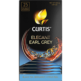Чай черный Curtis Elegant Earl Grey 25 сашет (бергамот)