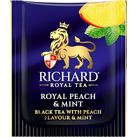 Чай черный Richard Royal Peach & Mint 25 сашет (персик, мята) фото Чай черный Richard Royal Peach & Mint 25 сашет (персик, мята)