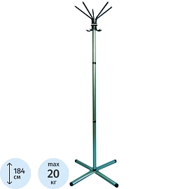 Вешалка напольная (стойка) Attache А-С(Ц) на 5 персон (металлик/черный)