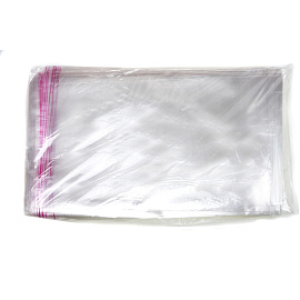 Пакет БОПП 20x30 см 30 мкм с клеевым клапаном (100 штук в упаковке)