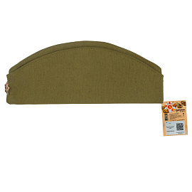 Пилотка военная двуслойная, металлическая красная звезда, размер 56 (универсальный), ПЛ-11