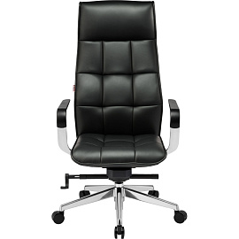 Кресло для руководителя Easy Chair 597 ML чёрное (натуральная кожа, алюминий)