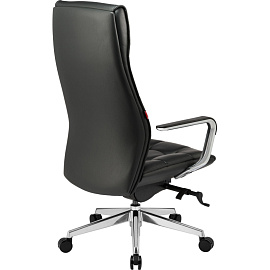 Кресло для руководителя Easy Chair 597 ML чёрное (натуральная кожа, алюминий)
