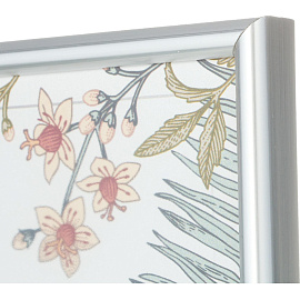 Рамка Комус (Attache) А4 21x30 см пластиковый багет 10 мм серебристая