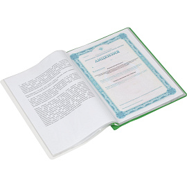 Папка файловая на 20 файлов Attache Economy А4 15 мм зеленая (толщина обложки 0.16 мм)