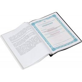 Папка файловая на 30 файлов Attache Economy A4 15 мм черная (толщина обложки 0.16 мм)