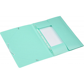 Папка на резинках Attache Акварель А4 20 мм пластиковая до 150 листов бирюзовая (толщина обложки 0.35 мм)