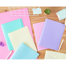 Папка файловая на 30 файлов Attache Акварель А4 15 мм голубая (толщина обложки 0.35 мм)