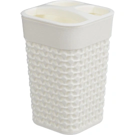 Стакан для зубных щеток Plast Team Oslo из пластика трапециевидный бежевый (PT1344МЛ-36)