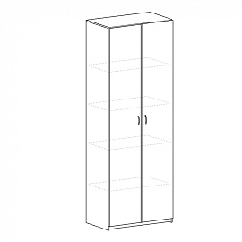 Шкаф для документов Бюджет 2554 (груша, 716х349х1810 мм)