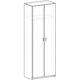 Шкаф для одежды СП-Бюджет 2555 (груша, 716х349х1810 мм)