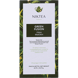 Чай зеленый Niktea Green Fusion 25 пакетиков