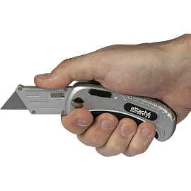 Нож универсальный трапециевидный Attache Selection 2 в 1 складной (ширина лезвия 19 мм)