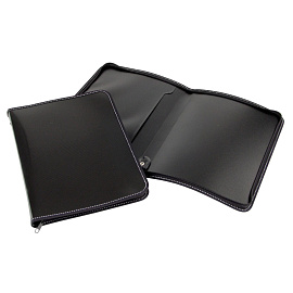 Папка-конверт на молнии с 3-х сторон Attache А4 черная 500 мкм (с внутренним карманом)