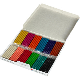 Пластилин классический Erich Krause Basic 12 цветов 192 грамм фото Пластилин классический Erich Krause Basic 12 цветов 192 грамм