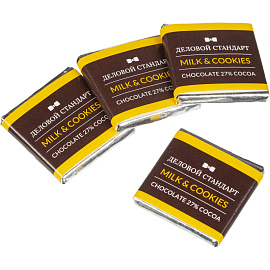 Шоколад порционный Деловой Стандарт Milk&Cookies 400 г