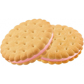 Печенье затяжное Яшкино с клубничным кремом 190 г