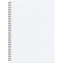 Бизнес-тетрадь Attache Economy Flakes blue А4 48 листов голубая в клетку на спирали, УФ-сплошной глянцевый лак, (204х291 мм)