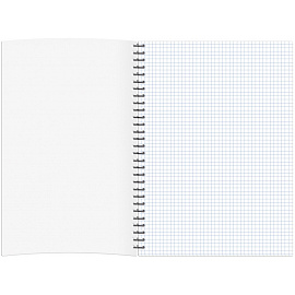 Бизнес-тетрадь Attache Economy Flakes blue А4 48 листов голубая в клетку на спирали, УФ-сплошной глянцевый лак, (204х291 мм)