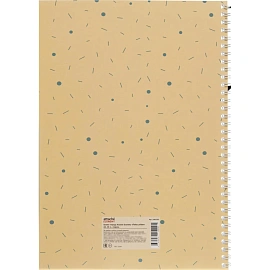 Бизнес-тетрадь Attache Economy Flakes yellow А4 48 листов оранжевая в клетку на спирали (204х291 мм)