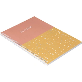 Бизнес-тетрадь Attache Economy Flakes pink А5 48 листов розовая/оранжевая в клетку на спирали (146x205 мм)