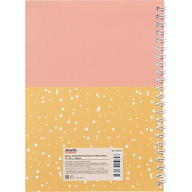 Бизнес-тетрадь Attache Economy Flakes pink А5 48 листов розовая/оранжевая в клетку на спирали (146x205 мм)