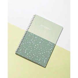 Бизнес-тетрадь Attache Economy Flakes blue А5 48 листов синяя/голубая в клетку на спирали (146x205 мм)