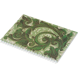 Бизнес-тетрадь Attache Мозаика зеленая А5 80 листов в клетку на спирали (146x205 мм)