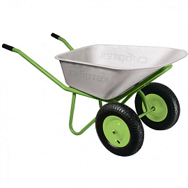 Тачка садово-строительная Сибртех двухколесная грузоподъемность 230 кг (689643)